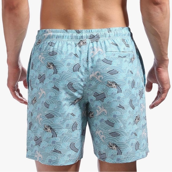 NWT Biwisy Men’s Printed Swim Trunk - Picture 2 of 12